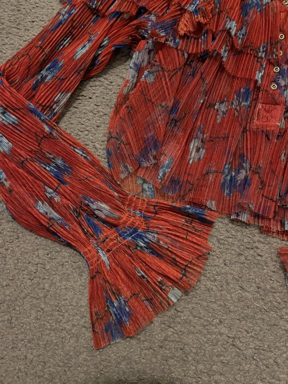 Free People Frills And Thrills Floral Blouse - Picture 8 of 8